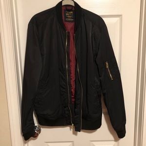 Black bomber jacket